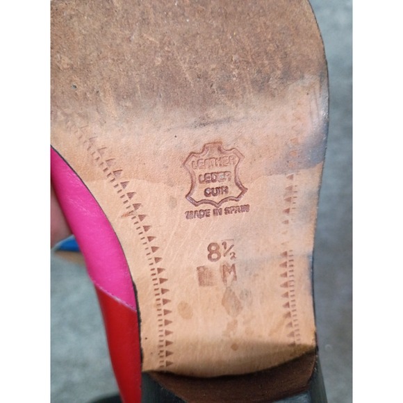 Zalo Womens 8.5 M Sunset Mesh Western Cowboy Boots Colorful Leather Vibrant VTG - Picture 14 of 16